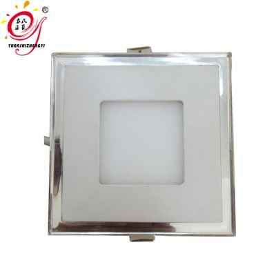 Factory price double two color step SMD recessed square slim led panel light